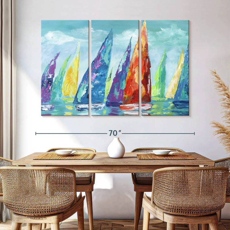 Mehar Fine Day Sailing II, 42" H x 65" W