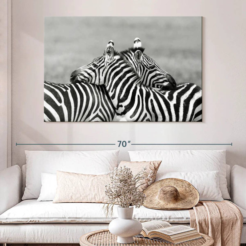 Brampt Loving Zebras, 34" H x 51" W