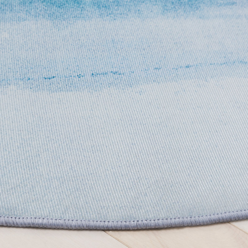 Doleman Performance Machine Washable Abstract Rug, Round 6'