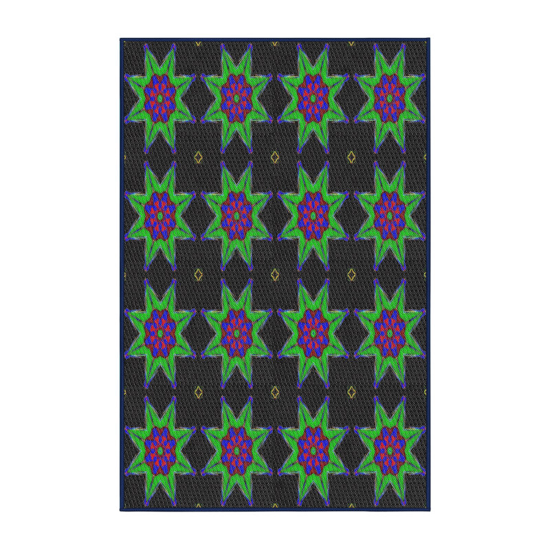 Geometric Indoor Rug, Rectangle 4' x 6'