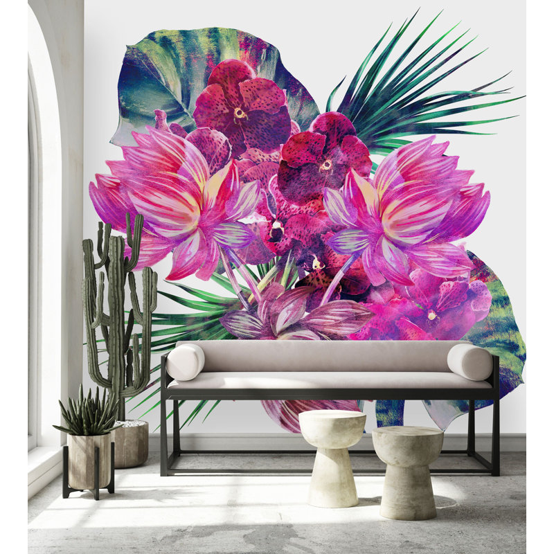 Murale Kapteyn Bouquet, L 125 po x L 125 po