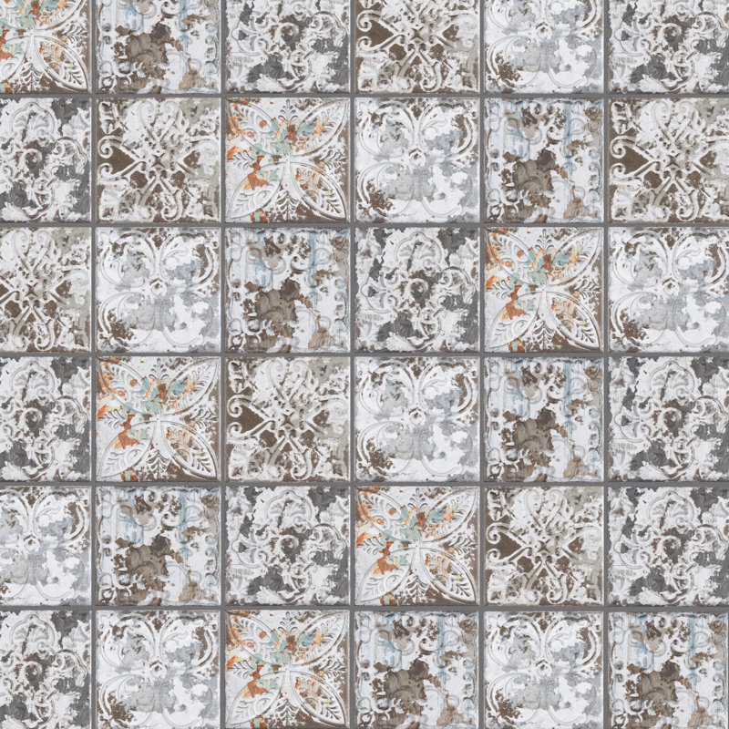 Aevum 8" x 8" Ceramic Metal Look Wall Tile