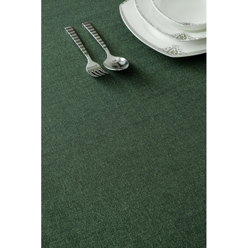 Elegant Tablecloth, 100% Polyester, 59.1 x 98.4 Inches | No Ironing Needed, Easy Clean, Machine Washable at 86-104°F | Stylish Walnut & Green Design, Perfect for Dining Room & Special Occasions