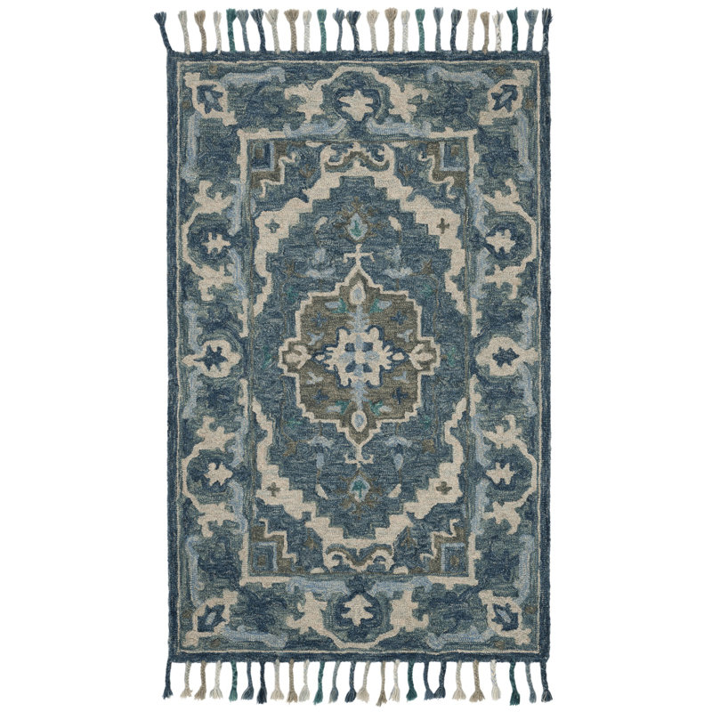 Tapis oriental en laine touffeté à la main Vahakn, Rectangle 5 pi x 8 pi