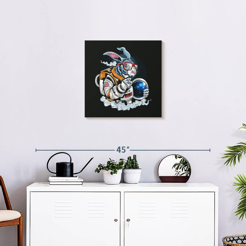 Crowle Rabbit Astronaut, 20" H x 20" W