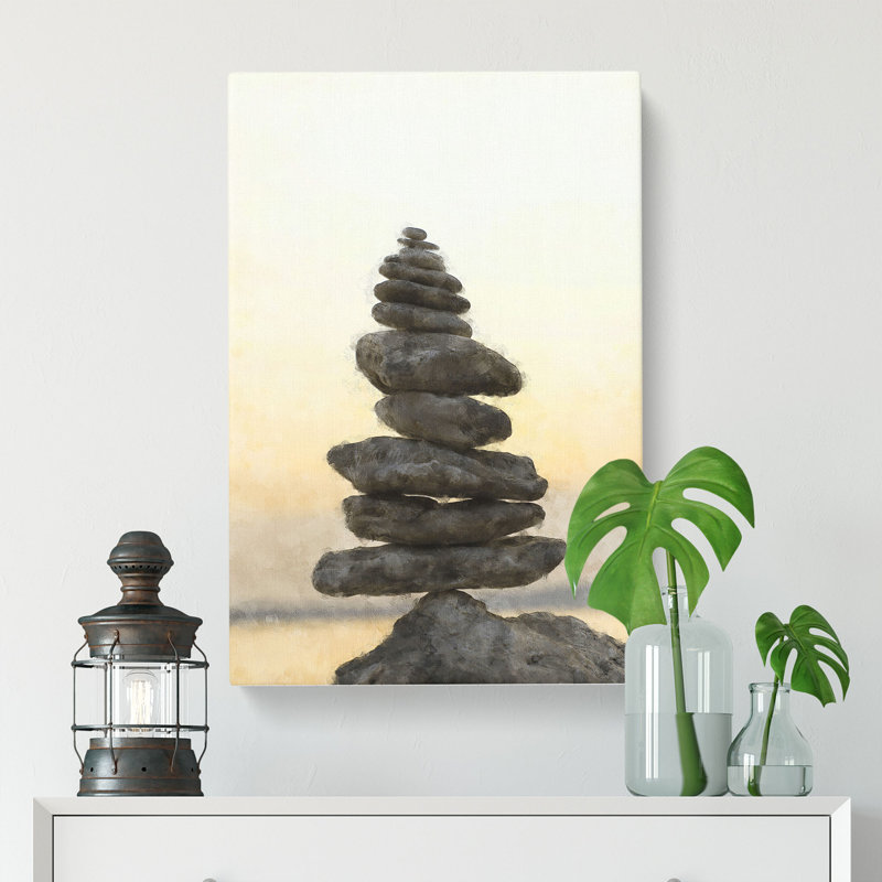 Balancing Zen Stones - Wrapped Canvas, 76cm H x 50cm W x 3cm D