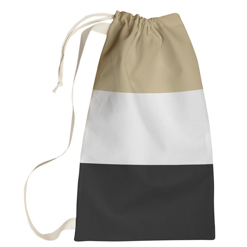 Nashville Fabric Laundry Bag with Handles, Medium (36" H x 28" W x 1.5" D), Nashville Gold/White/Black
