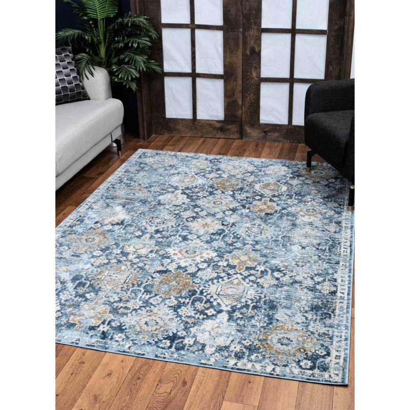 Area Rug Navy Blue, 5.25 Ft. X 7.25 Ft., 100% , Stain , For Common Areas, Soft And Appealing, Made In Turkey, Jute Backed 5 3 In. 7 Navy, Home Routines, & Pet , With Backing