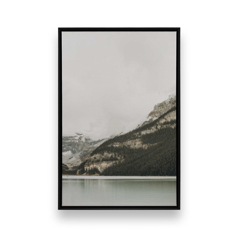 Impression sur toile Mystic Mountain View II, Cadre flottant noir satiné, H 12,75 po x l 8,75 po x P 1,75 po