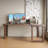 Light Walnut Color L-Shaped Solid Wood writing desk-118312051-118312052-118312054