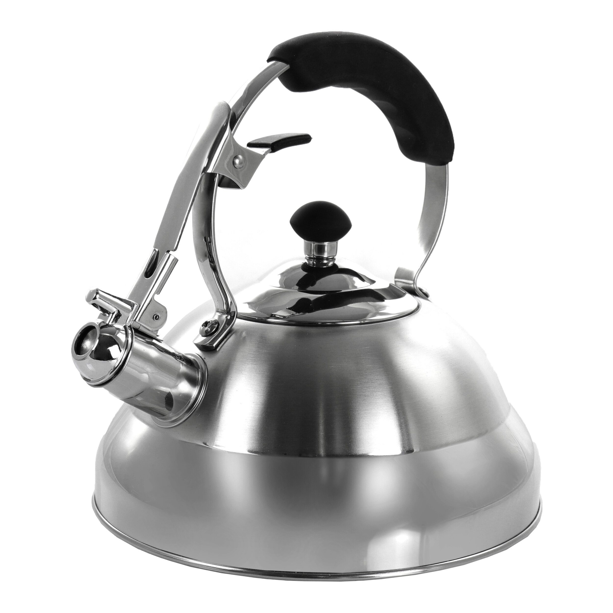 New 2l Stainless Steel Whistling Tea Kettle Food Grade Teapot For Make Tea  Boil Water Compatible Gas Stoves Induction Cookers - Water Kettles -  AliExpress