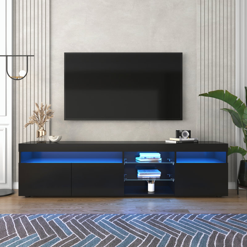 Meuble télé moderne pour téléviseur , Noir