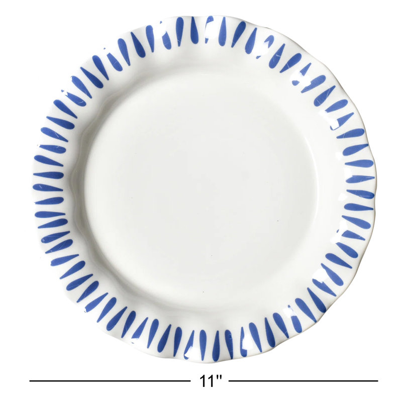 Assiette plate à volants Iris 11 po