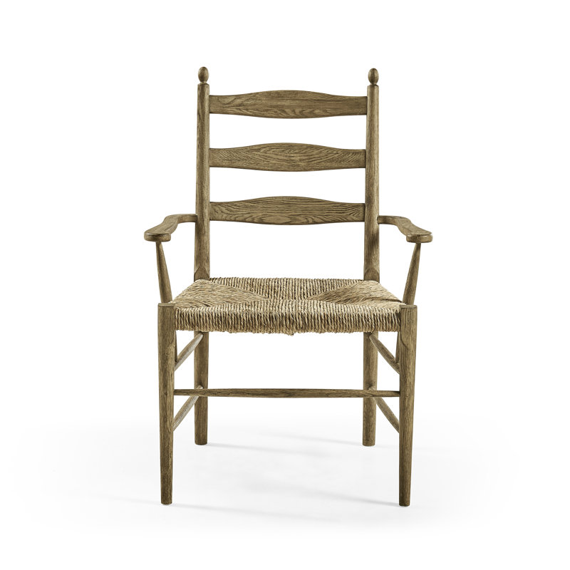 Doppler Upholstered Arm Chair, Stripped Brown Chestnut