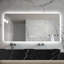 Miroir à DEL 28 x 60 po - Trois couleurs variables, une salle de bain translucide