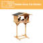 Plate-forme surélevée stable pour chat, station d'alimentation pour chat sauvage imperméable, naturel