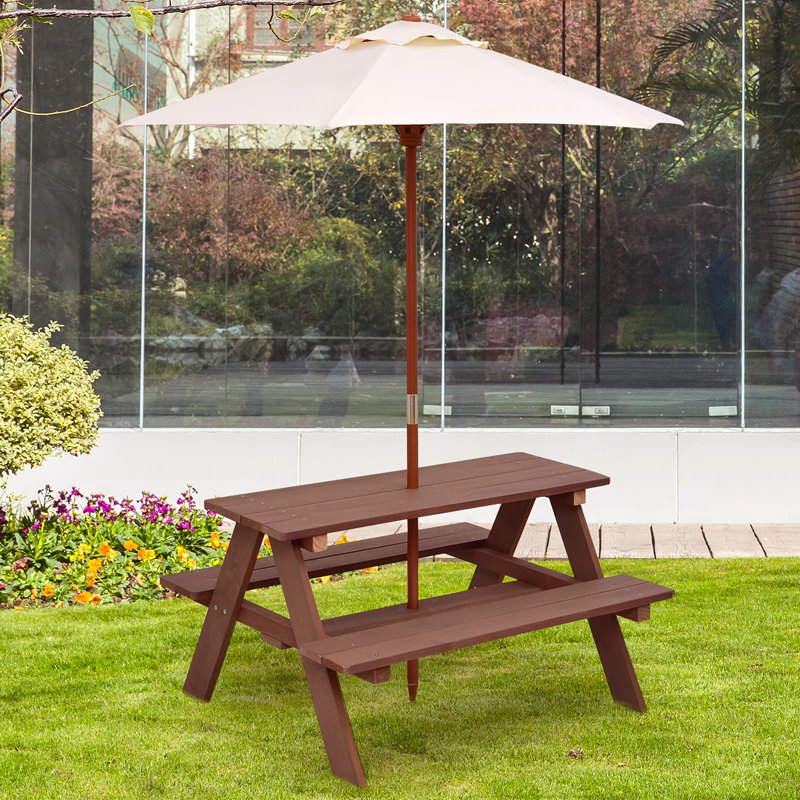 Children's picnic table seating group