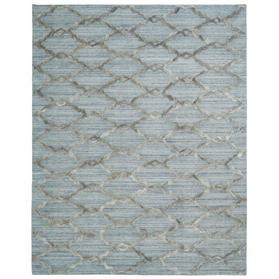 Aymeline Geometric Area Rug in Gray