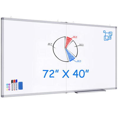 Tableau effaçable à sec mural 72 po x 40 po