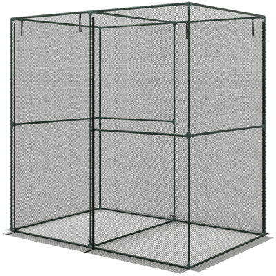 Crop Cage 6' x 4' x 6', Plant Protection Tent with Zippered Doors for Vegetable Garden, Backyard