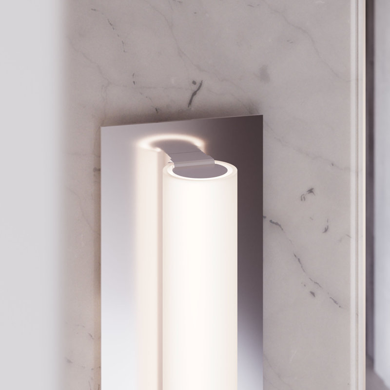Plafonnier encastré 1 lumière Tubo, Chrome poli, Plat