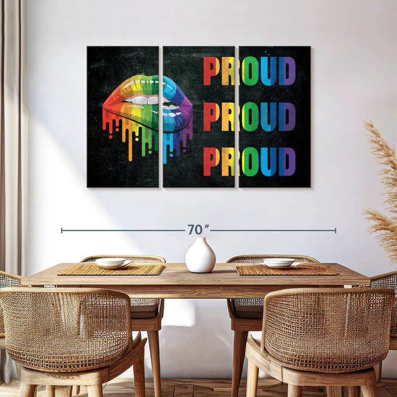 Tergel Rainbow Lips, 36" H x 57" W