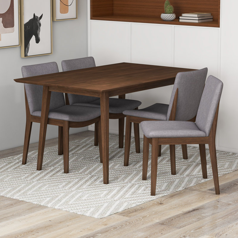 Hillery 4 - Person Solid Wood Solid Wood Top Four Leg Dining Set