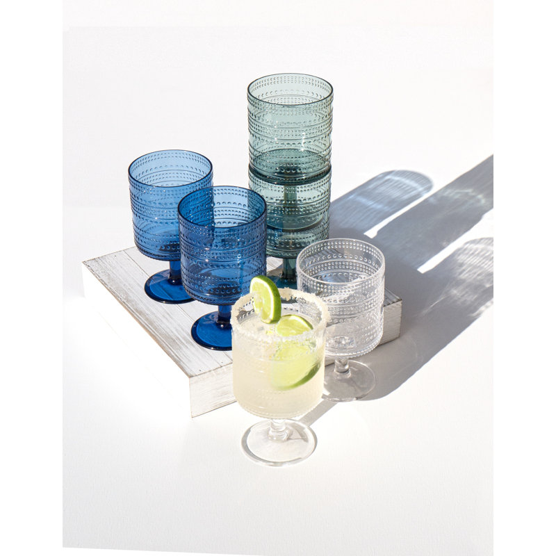 Ensemble de 6 pièces 14,8 oz. Joss & Main Humberly Ensemble de verres en acrylique, Transparent