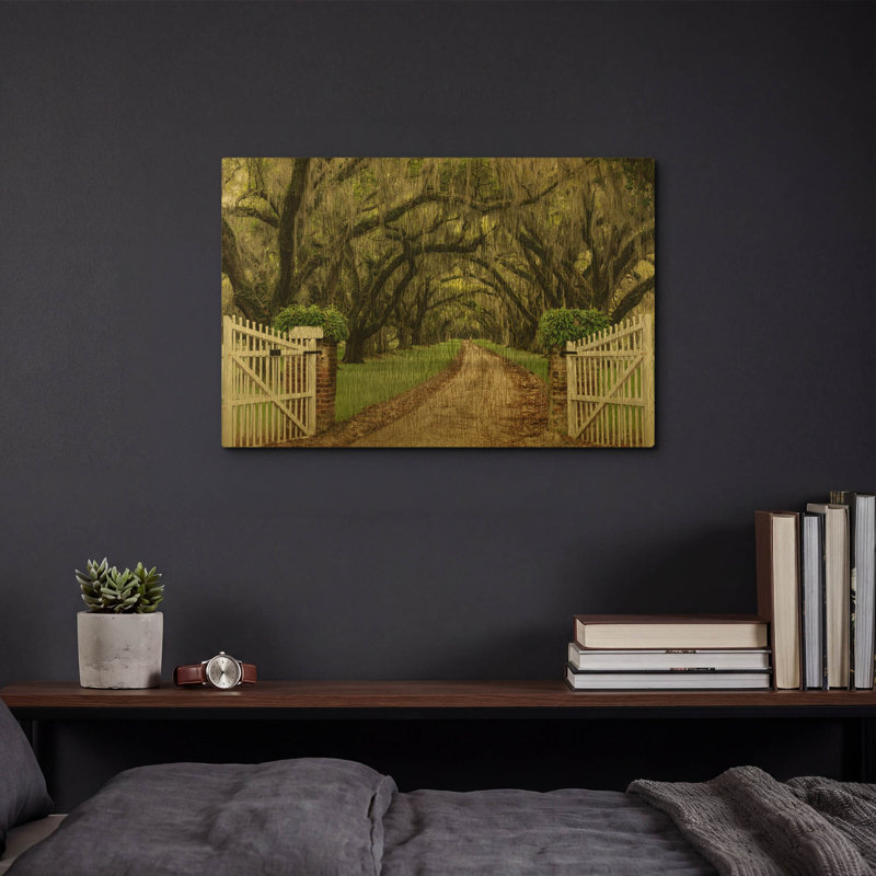 « Plantation Road » de Daniel Burt, décoration murale en métal, 40,6 x 30,5 cm, 16 po x 12 po
