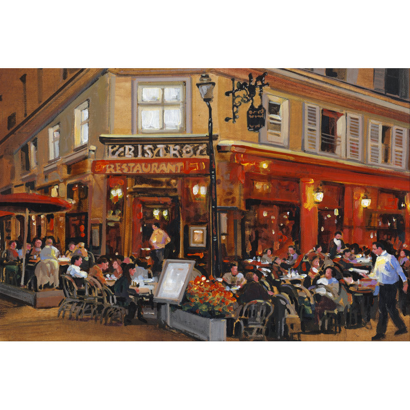 Bistro I - Painting, 30 cm H x 46 cm W, Wrapped Canvas