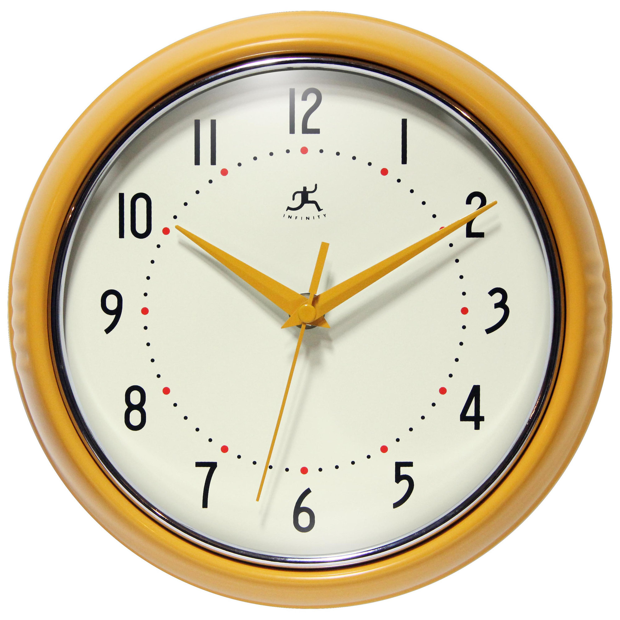 Desdra Metal Wall Clock, Small, Saffron