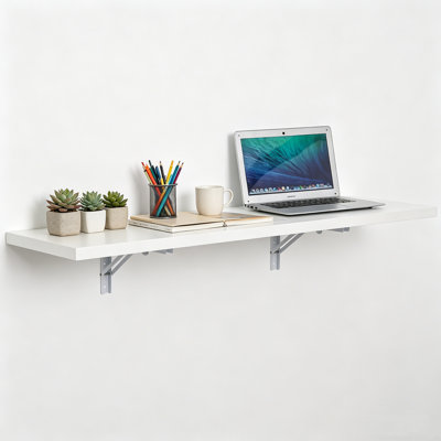 48" Wall-Mounted Folding Desk, Fold-Down Table