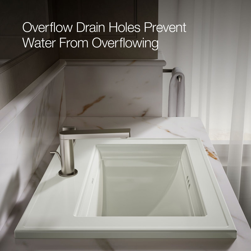 Memoirs® Stately Drop-in Bathroom Sink, Dune, Single Hole
