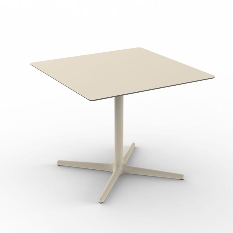 Toledo Outdoor Square Dining Table, 29.53"H x 35.43"L x 35.43"W, Ivory