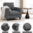 Mid-Century Accent Chairs Featuring Wide Backrest-311153057