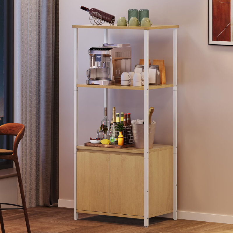 kitchen shelves, bakers racks for kitchens with storage