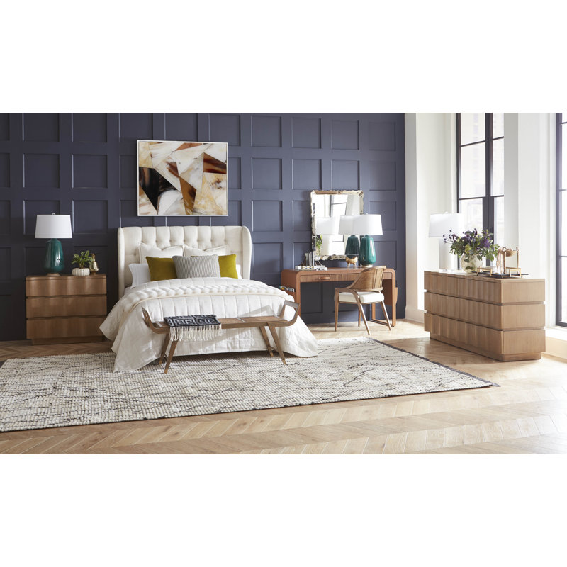 Vanessa 3 - Drawer Solid Wood Nightstand