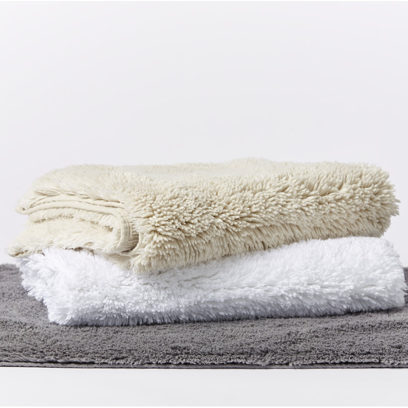 Shag Bath Rug, Undyed, 50" L x 30" W
