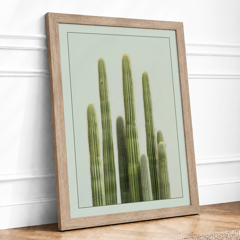 Columnar Cacti Study Botanical - Framed Print, Oak, A4 - 29.7 x 21.0 cm
