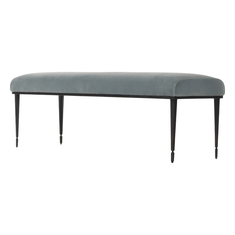 Upholstered Bench, Teal