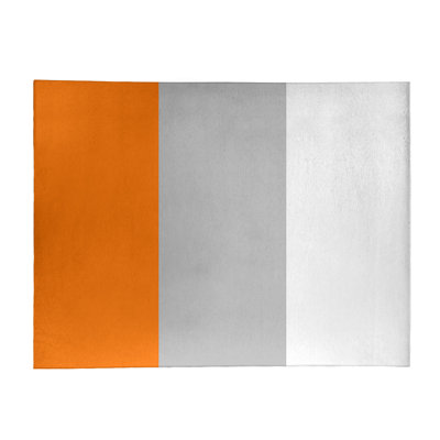 Tapis orange/gris