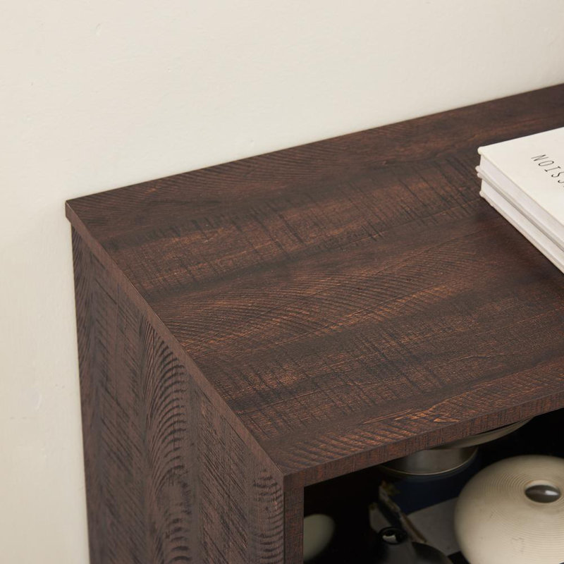 Console TV Stand with Fireplace (Espresso)