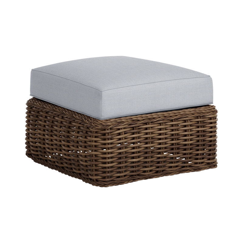 Repose-pieds Soho - Raphia, Raphia, Welt, Lin chambray