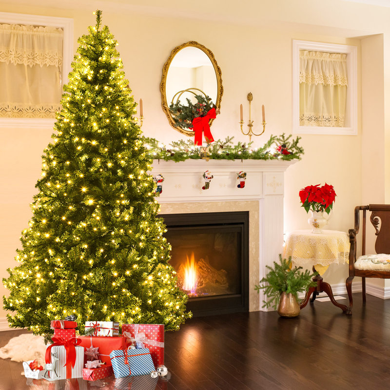 Arbre de Noël vert réaliste, H 8 pi