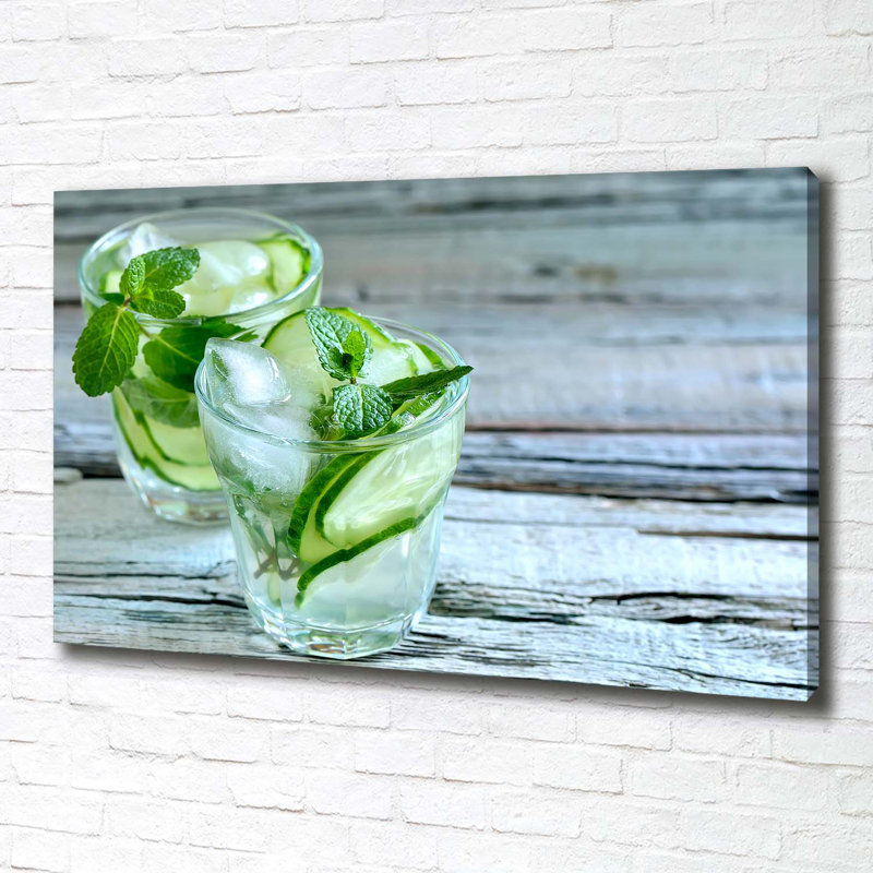 Cucumber Water 1 Piece Wrapped Canvas Wall Art
