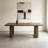 Nut-brown Rectangular Solid Wood Dining table-1992741117-1992741106