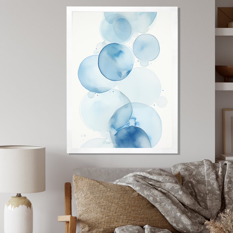 «Tranquility Vintage Light», impression sur toile géométrique moderne, H 32 po x l 24 po x P 1 po, Cadre simple blanc