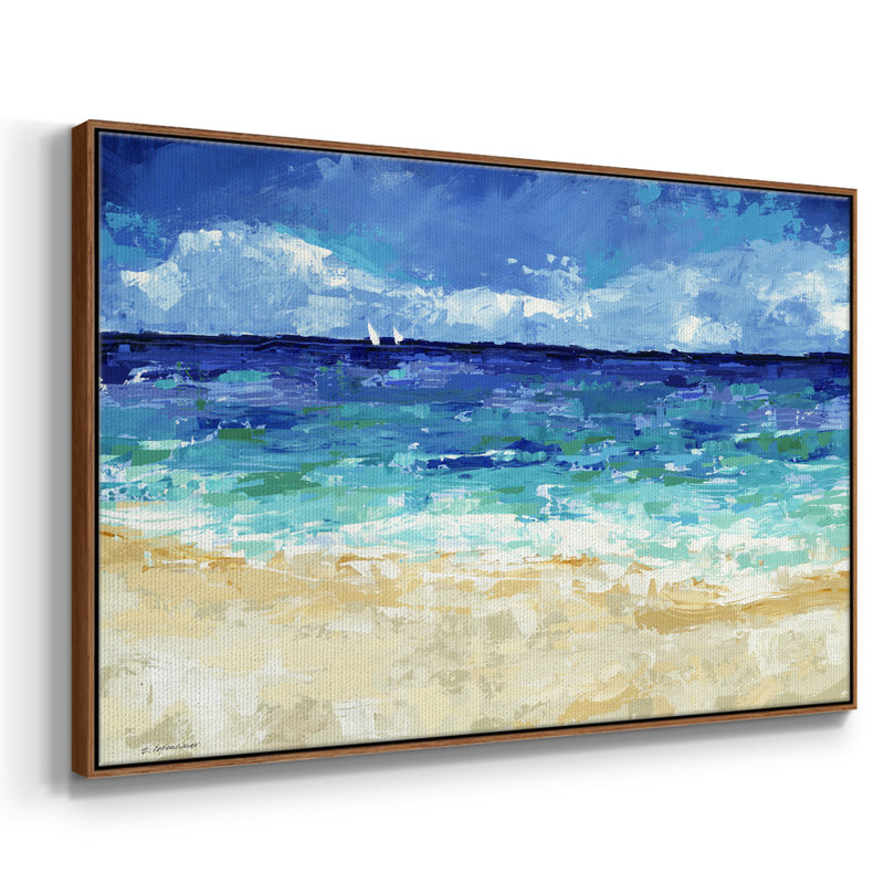 Ensoleillé, reproduction sur toile encadrée, Cadre noyer, H 17 po x l 25 po x P 2 po