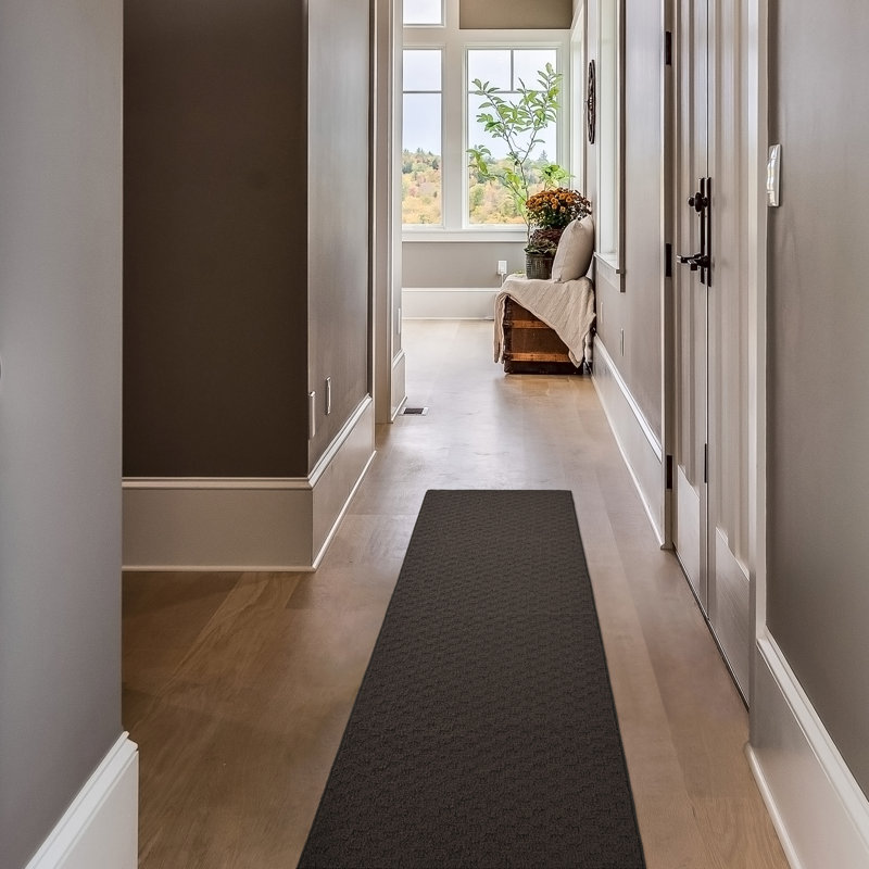 Ebern Designs Mori Area Rug Mocha, Runner 2' x 8'
