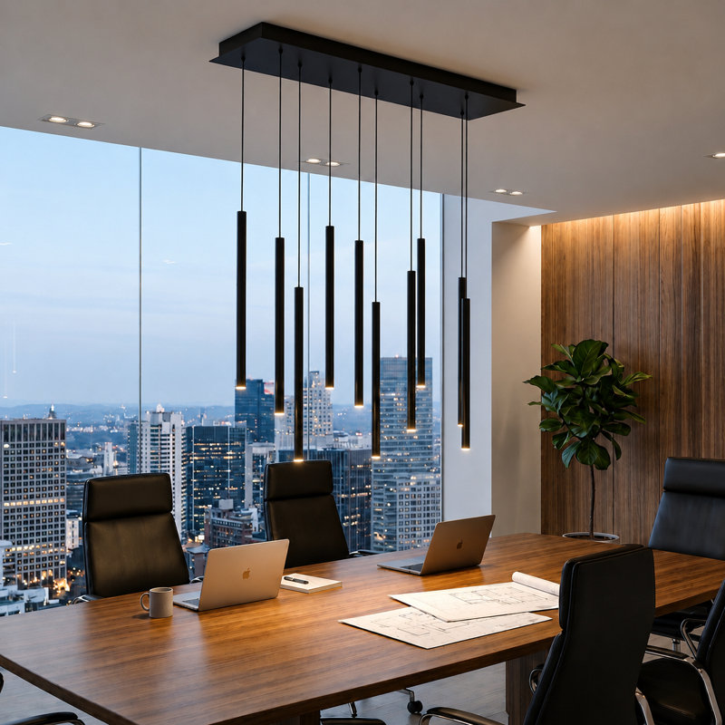 Baileyton 10 - Light Cluster Pendant, Black